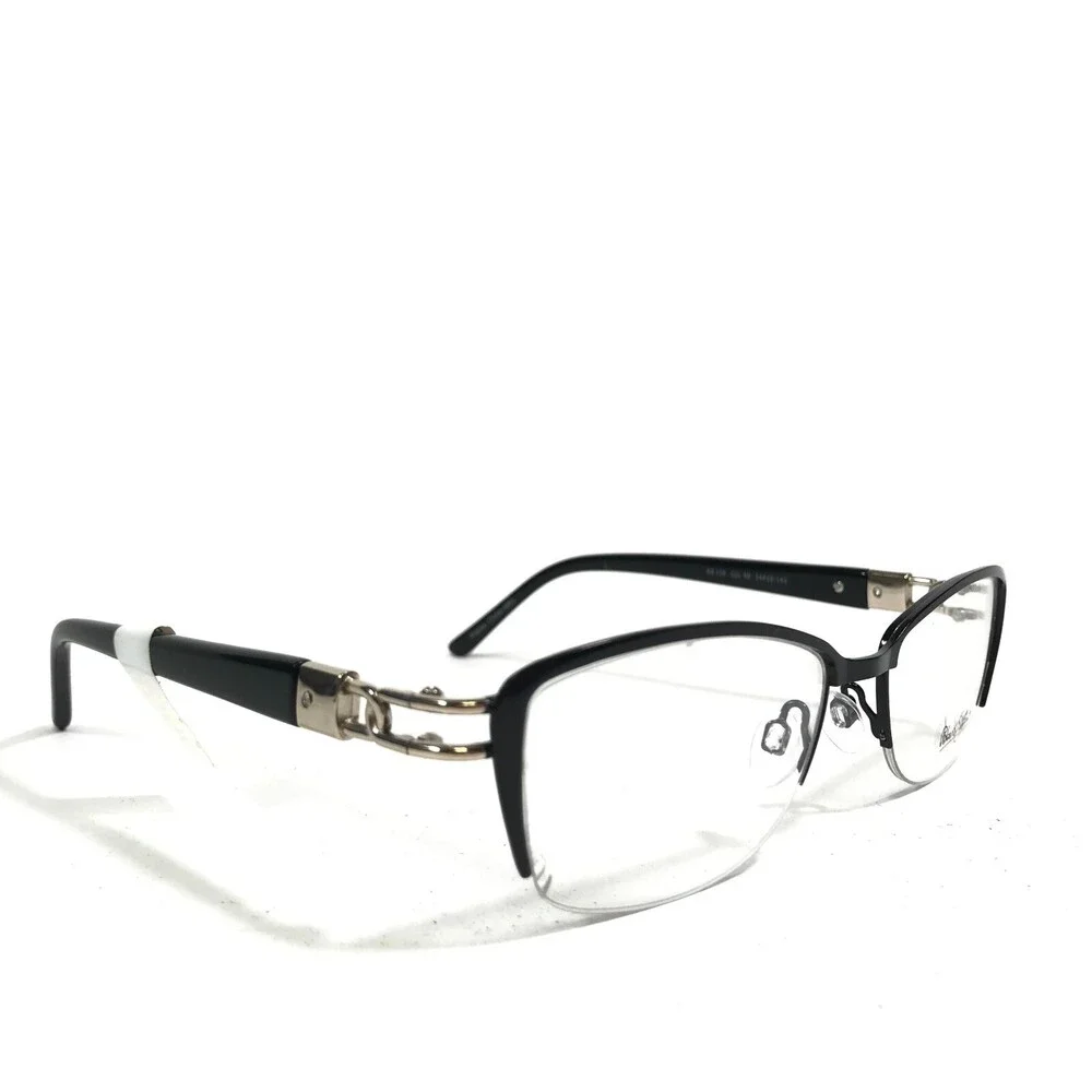 Roberto Steffani RS 159 COL 90 Eyeglasses Frames Black Cat Eye 54-18-140